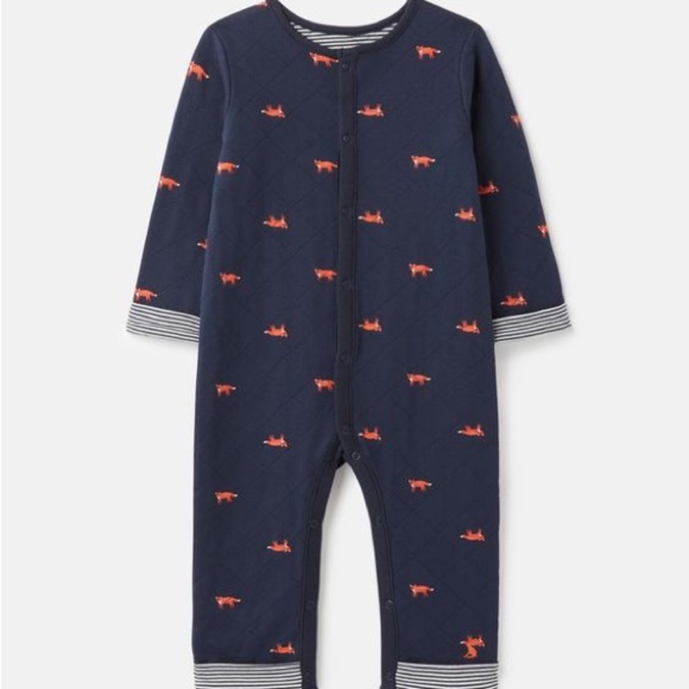 Joules Wriggle Quilted Babygrow Up to 3 Months